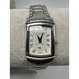 Emporio Armani AR-0249 New Battery Ladies Watch 20MM 6" Silver Tone R74